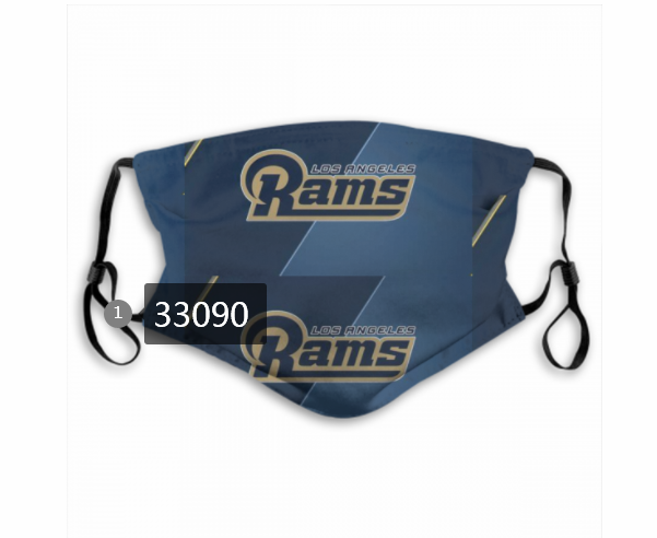 New 2021 NFL Los Angeles Rams #20 Dust mask with filter